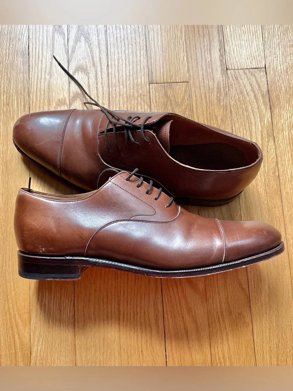Meermin Mallorca Men’s Leather Cap Toe Shoes Size 11 Brown 19703